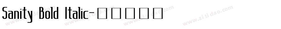 Sanity Bold Italic字体转换